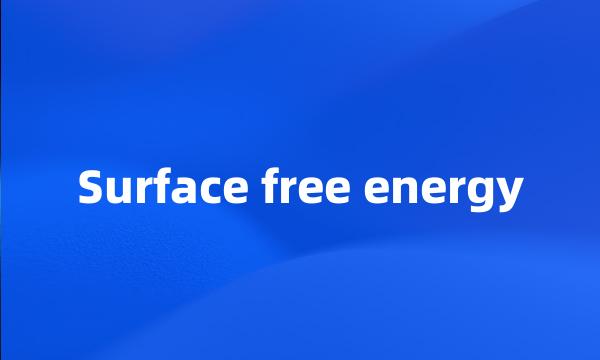 Surface free energy