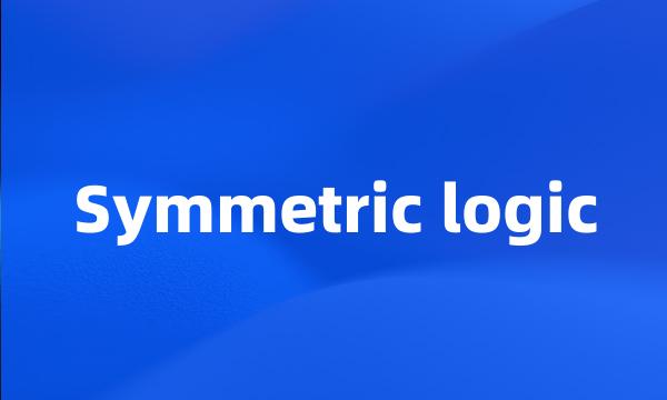 Symmetric logic