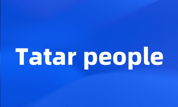 Tatar people