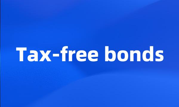 Tax-free bonds