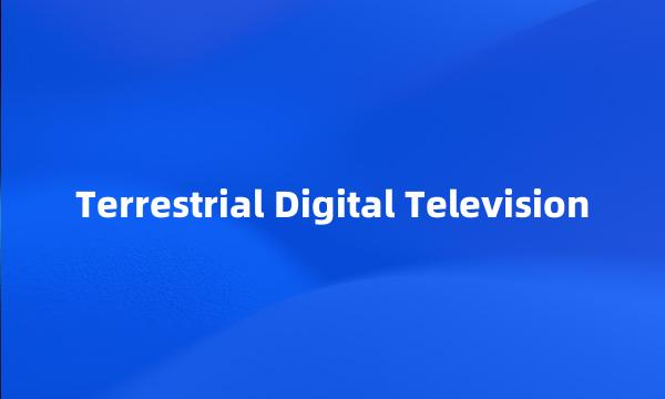 Terrestrial Digital Television