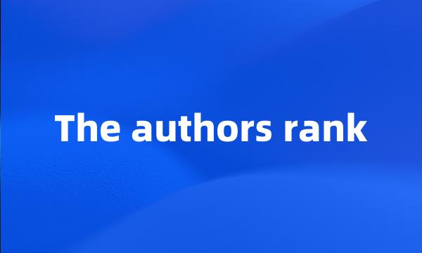 The authors rank