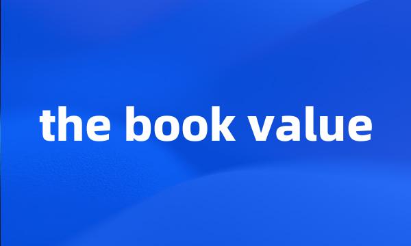 the book value