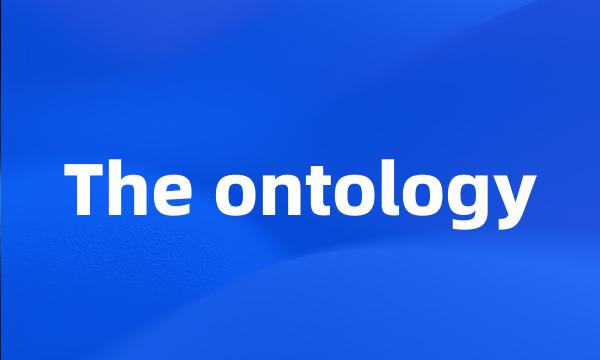 The ontology