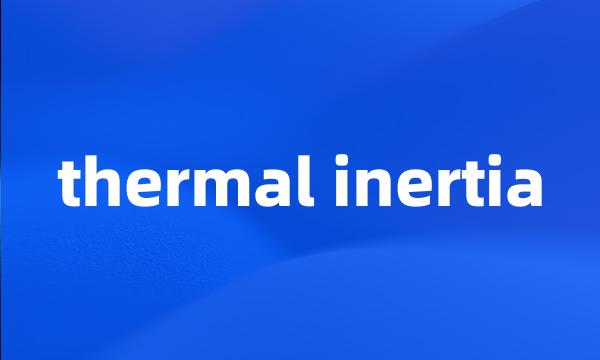 thermal inertia