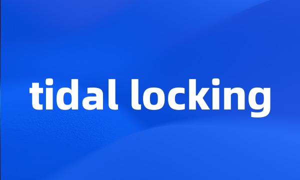 tidal locking