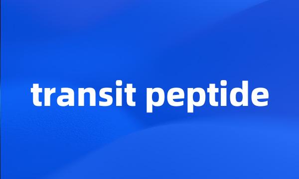 transit peptide