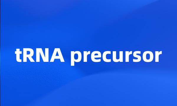 tRNA precursor