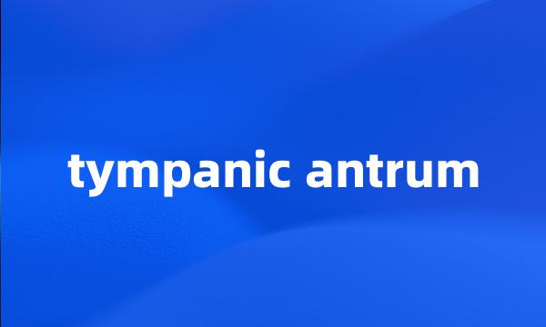 tympanic antrum