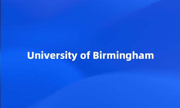 University of Birmingham