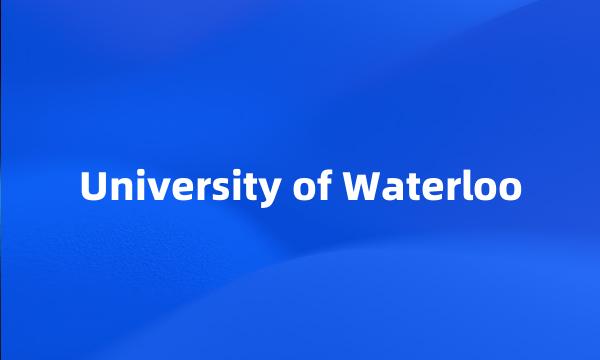 University of Waterloo