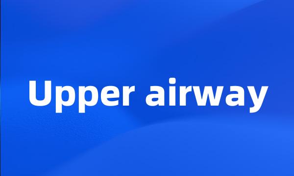 Upper airway