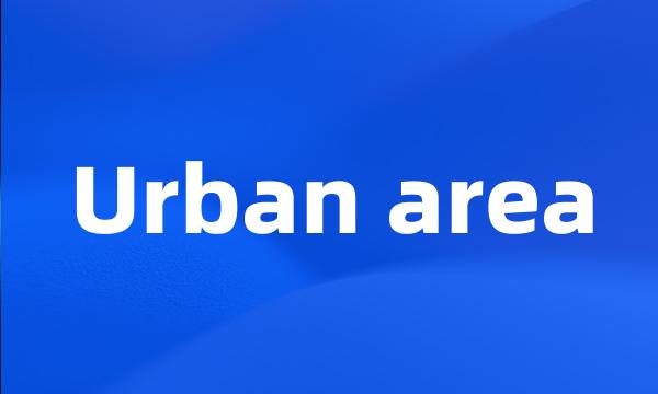 Urban area