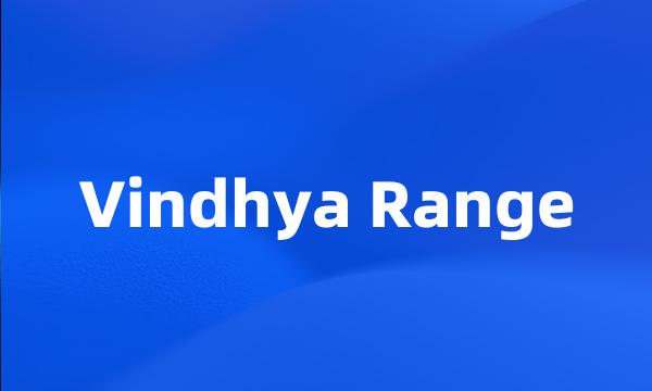 Vindhya Range