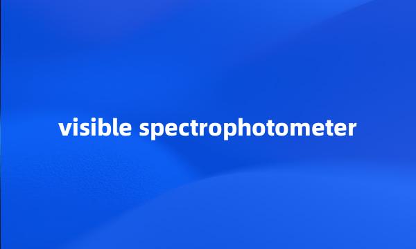 visible spectrophotometer