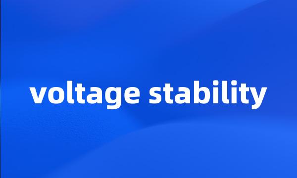 voltage stability