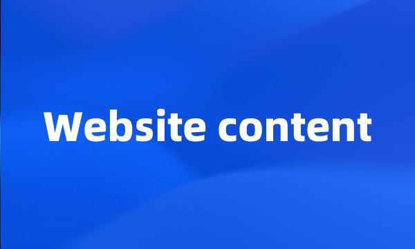 Website content