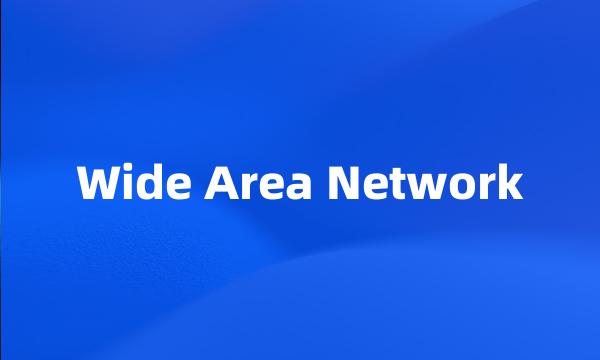 Wide Area Network