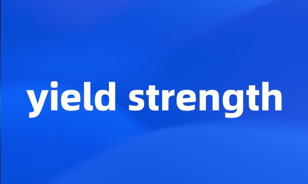 yield strength