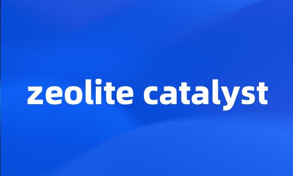 zeolite catalyst