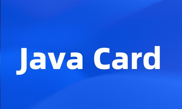 Java Card