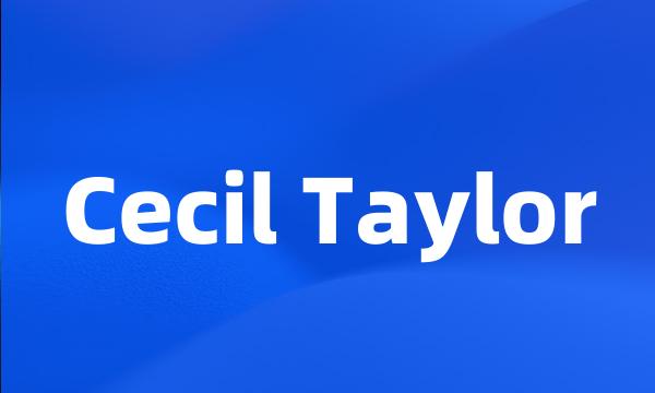 Cecil Taylor