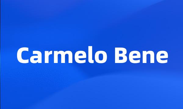 Carmelo Bene