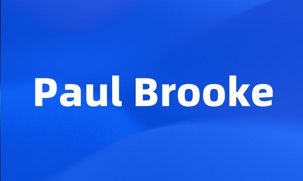 Paul Brooke