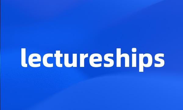 lectureships