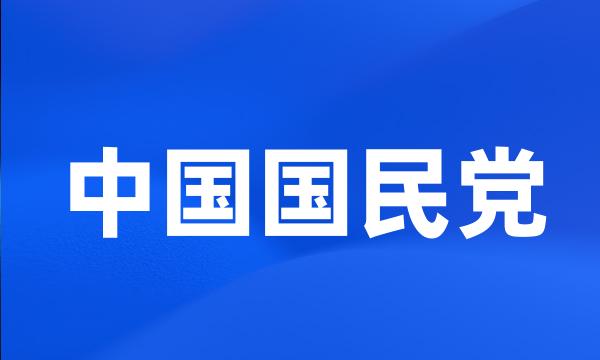 中国国民党