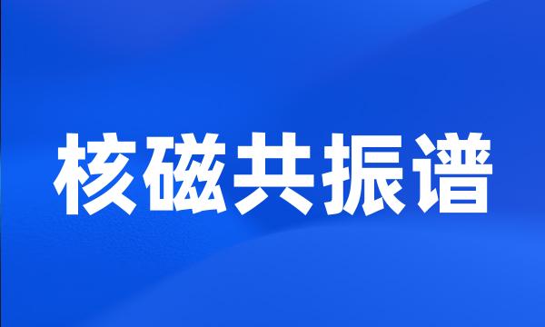 核磁共振谱