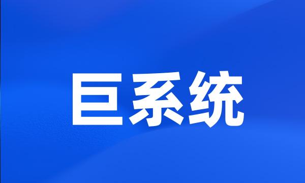 巨系统