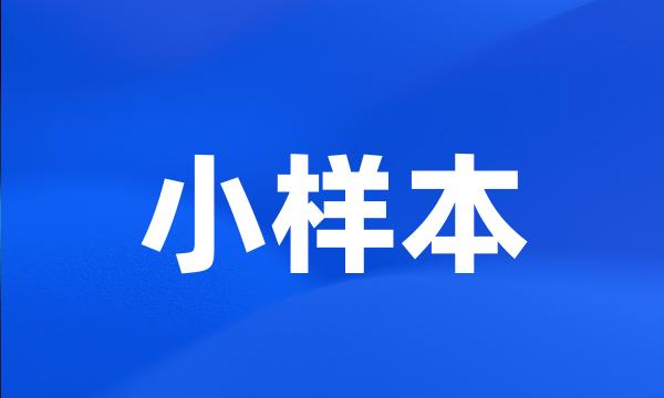 小样本