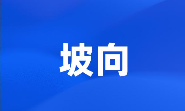 坡向