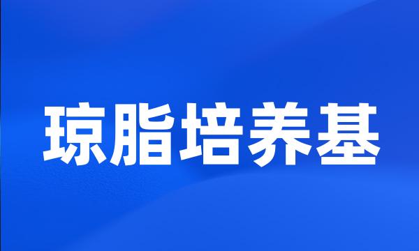 琼脂培养基