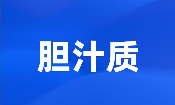 胆汁质