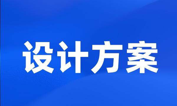 设计方案