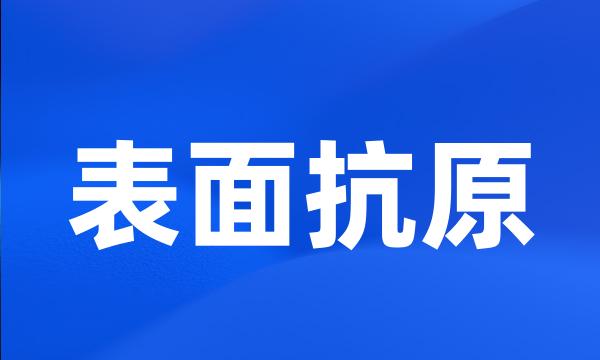 表面抗原