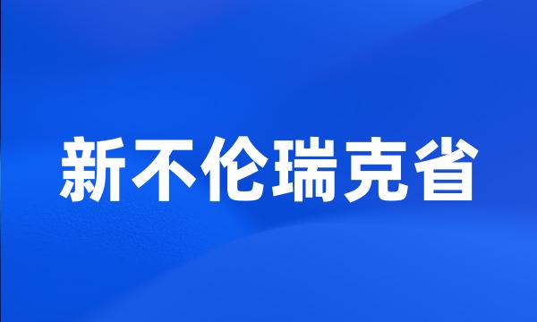 新不伦瑞克省