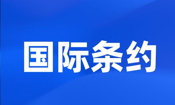 国际条约