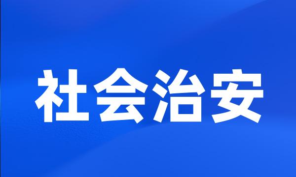 社会治安