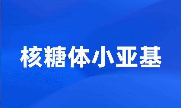 核糖体小亚基