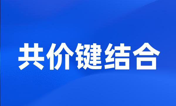 共价键结合