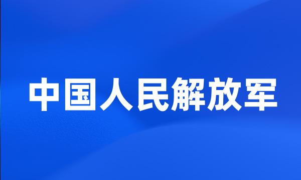 中国人民解放军