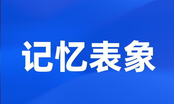 记忆表象