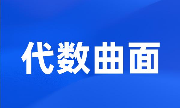 代数曲面