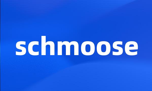schmoose