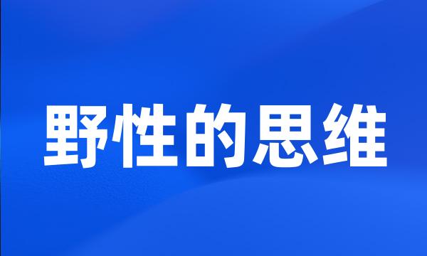 野性的思维