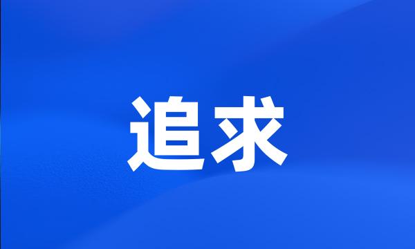 追求