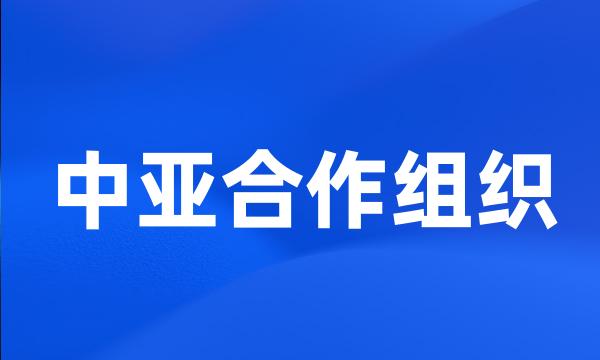 中亚合作组织